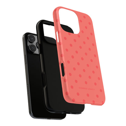 Coral Polka Dot iPhone Case