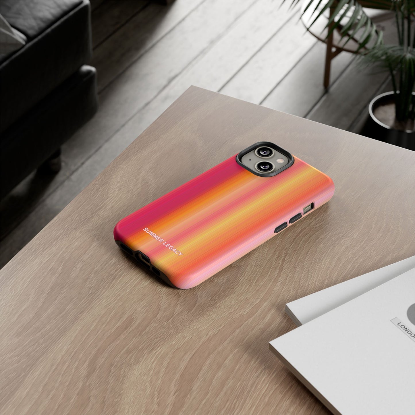 Amber Glow Ombre Stripe iPhone Case