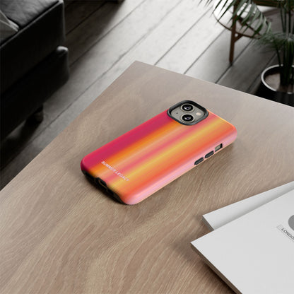 Amber Glow Ombre Stripe iPhone Case