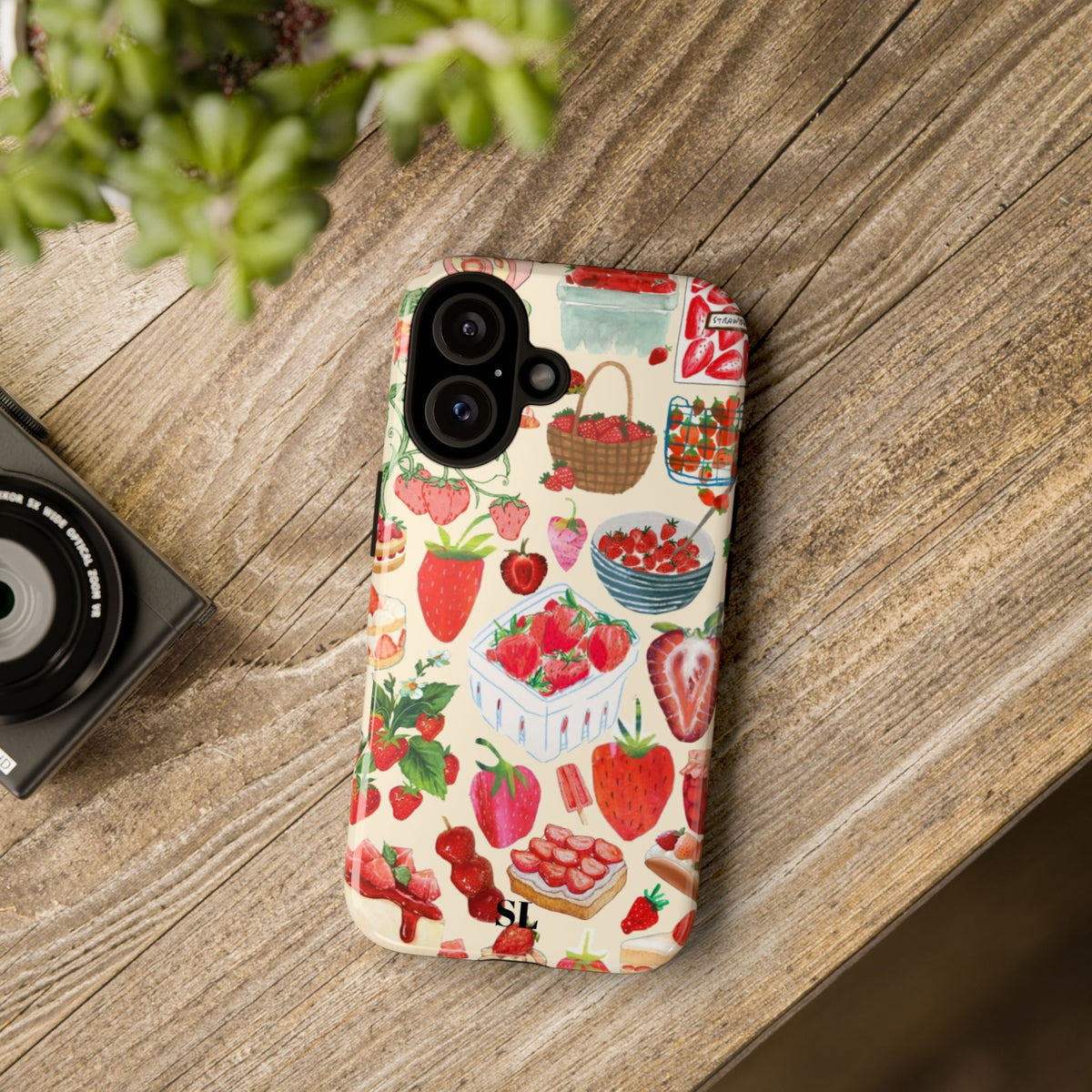 Strawberry Collage iPhone Case
