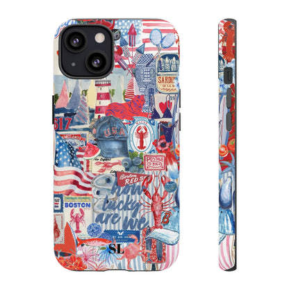 Red, White & Blue iPhone Case
