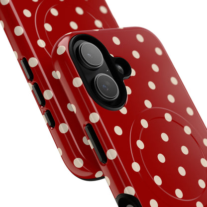 Crimson Polka Dot MagSafe Case