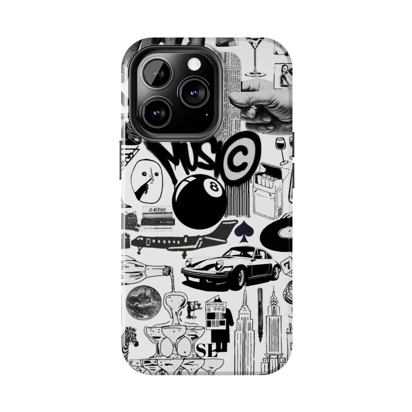 Black and White Collage iPhone Case