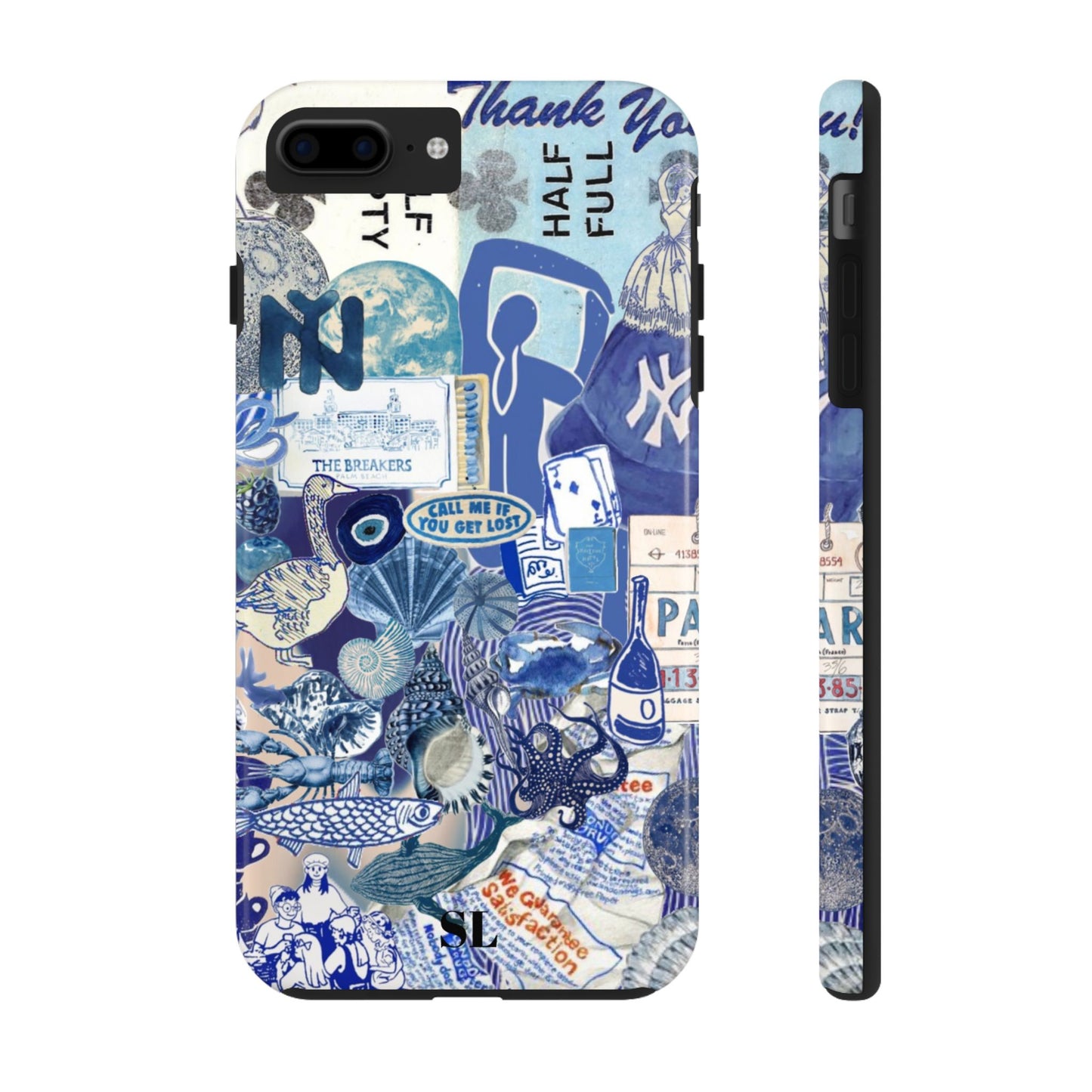 Blue Collage iPhone Case