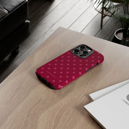 Berry Polka Dot iPhone Case