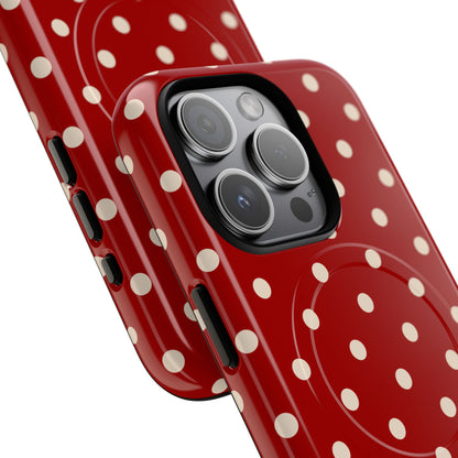Crimson Polka Dot MagSafe Case