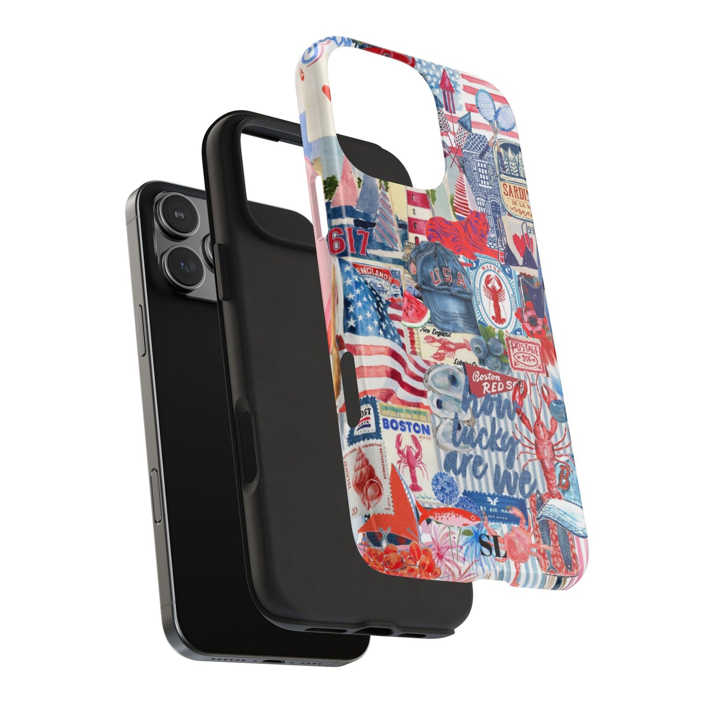 Red, White & Blue iPhone Case