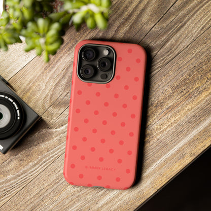Coral Polka Dot iPhone Case