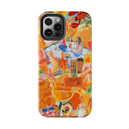 Orange Goldfish Collage iPhone Case