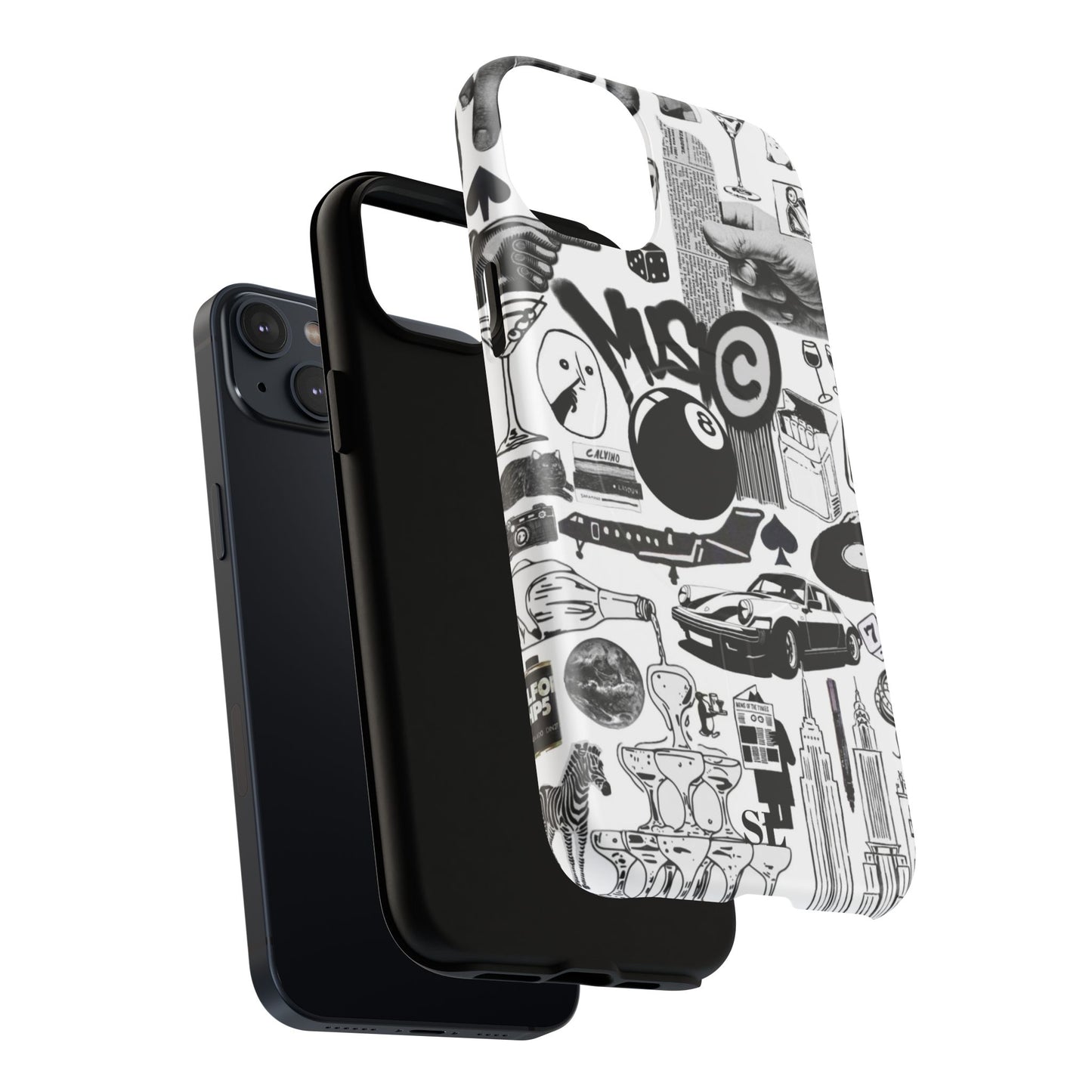 Black and White MagSafe Case