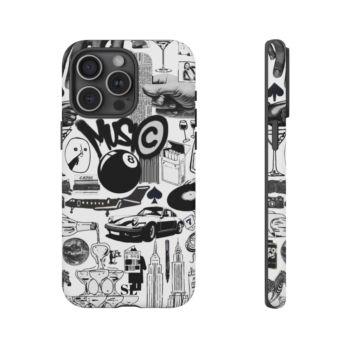 Black and White iPhone Case