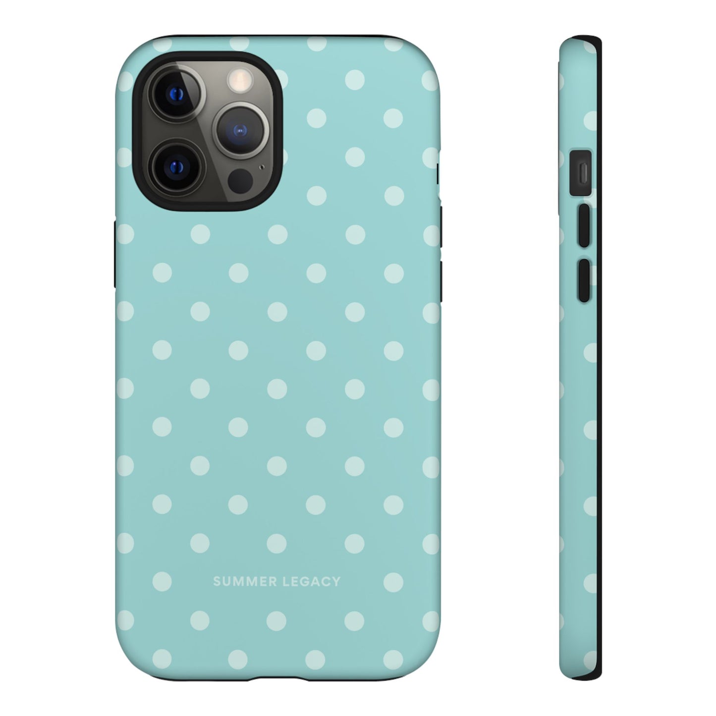 Teal Polka Dot iPhone Case