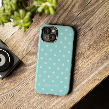 Teal Polka Dot iPhone Case