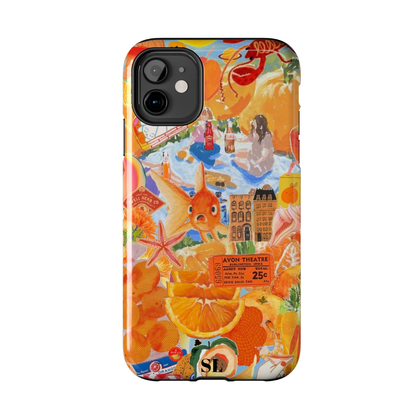 Orange Goldfish Collage iPhone Case