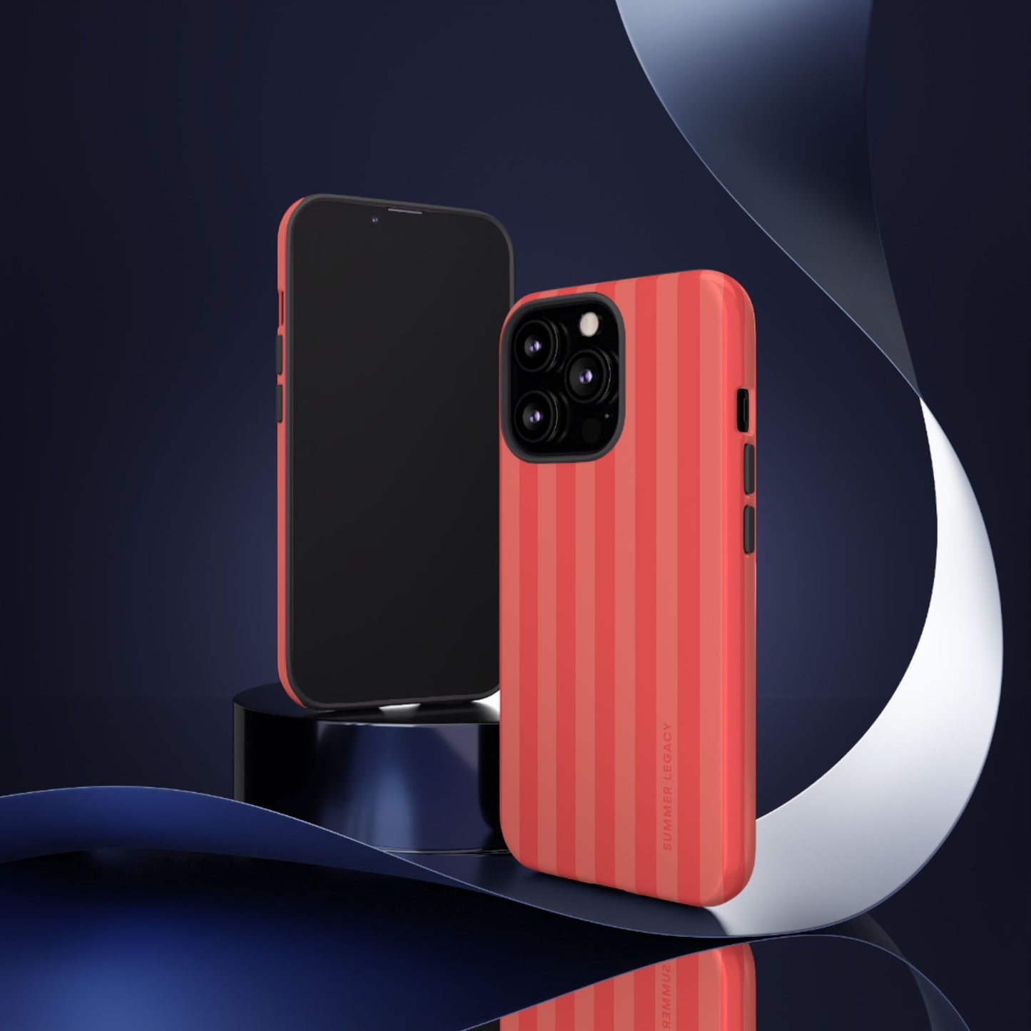 Coral Stripe iPhone Case