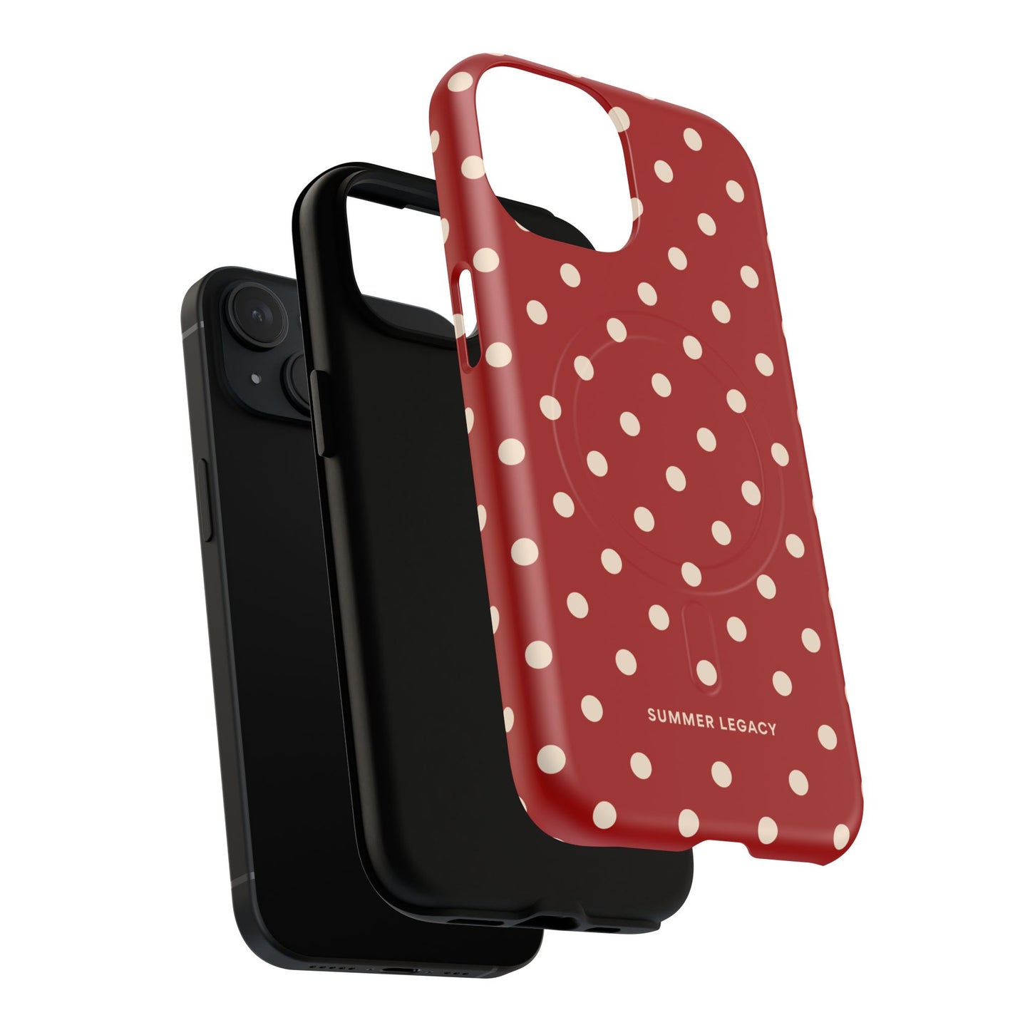Crimson Polka Dot MagSafe Case