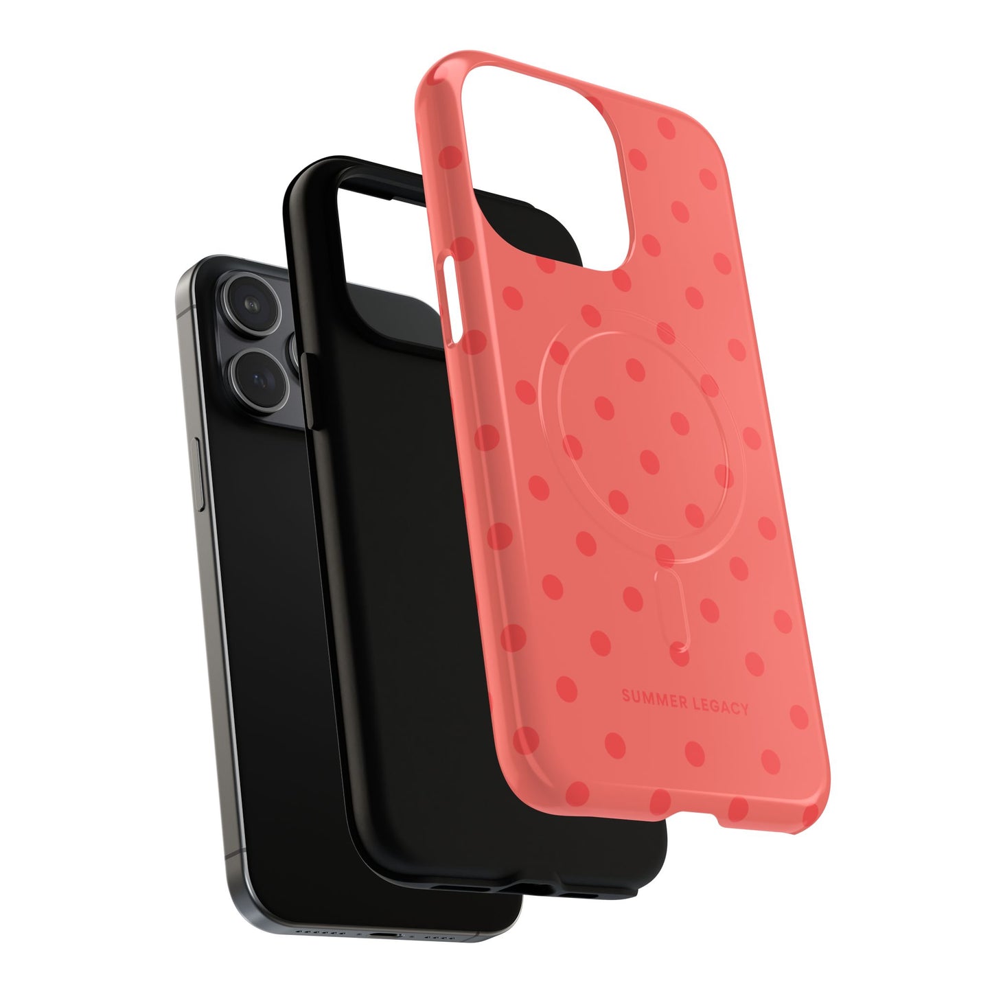 Coral Polka Dot MagSafe Case