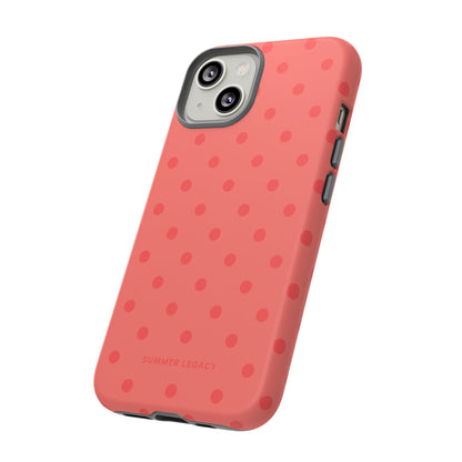 Coral Polka Dot iPhone Case