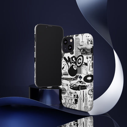 Black and White iPhone Case