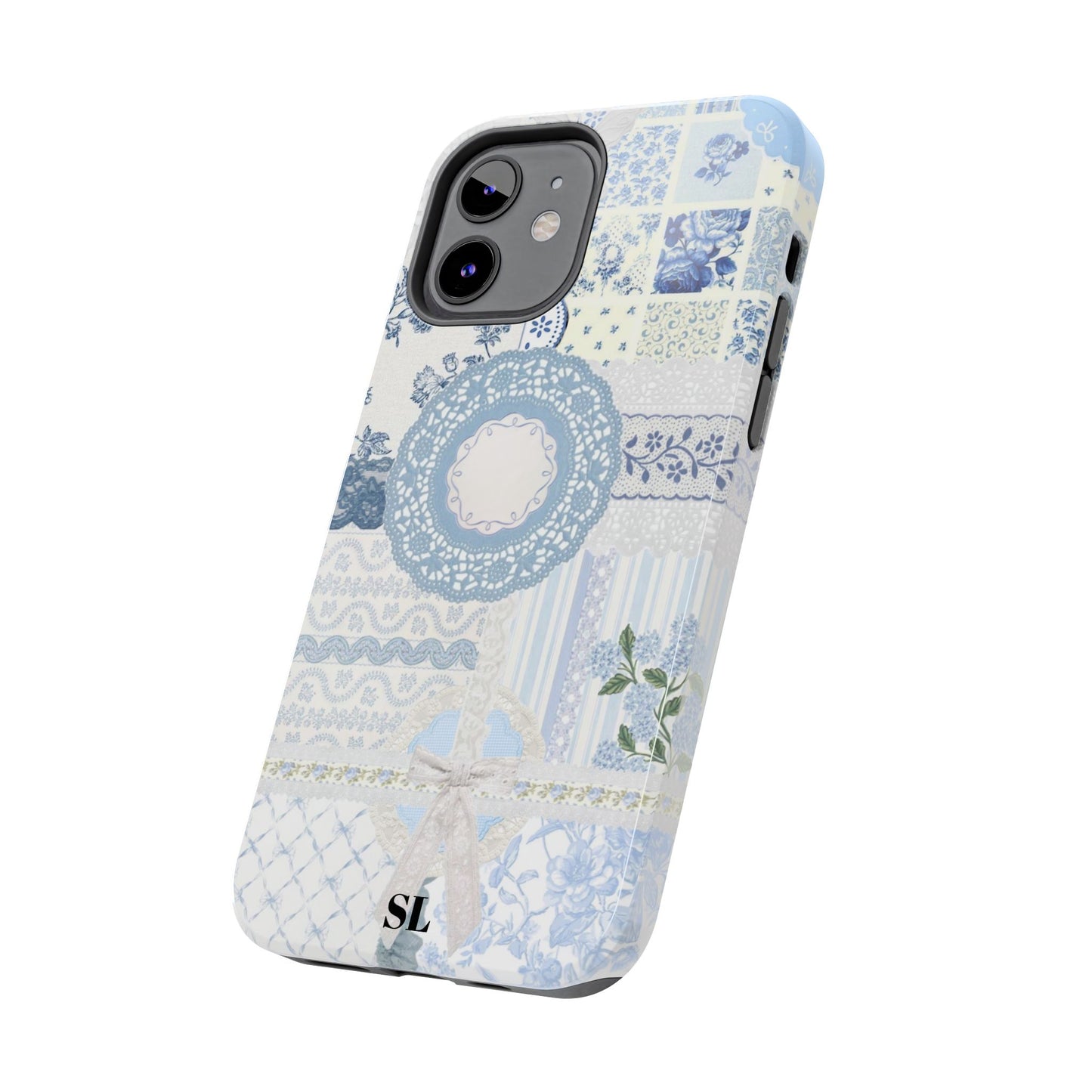 Blue Meadow Patchwork iPhone Case