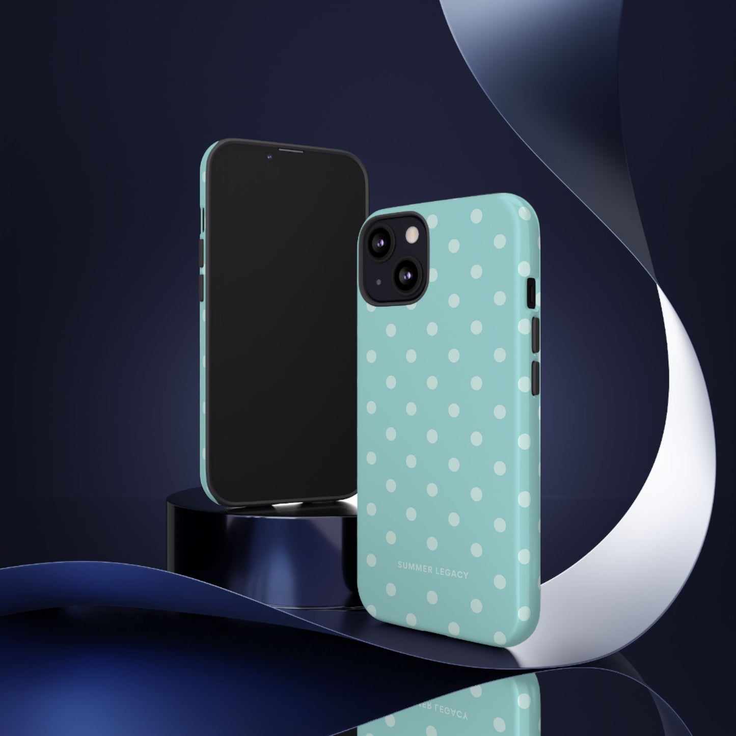 Teal Polka Dot iPhone Case