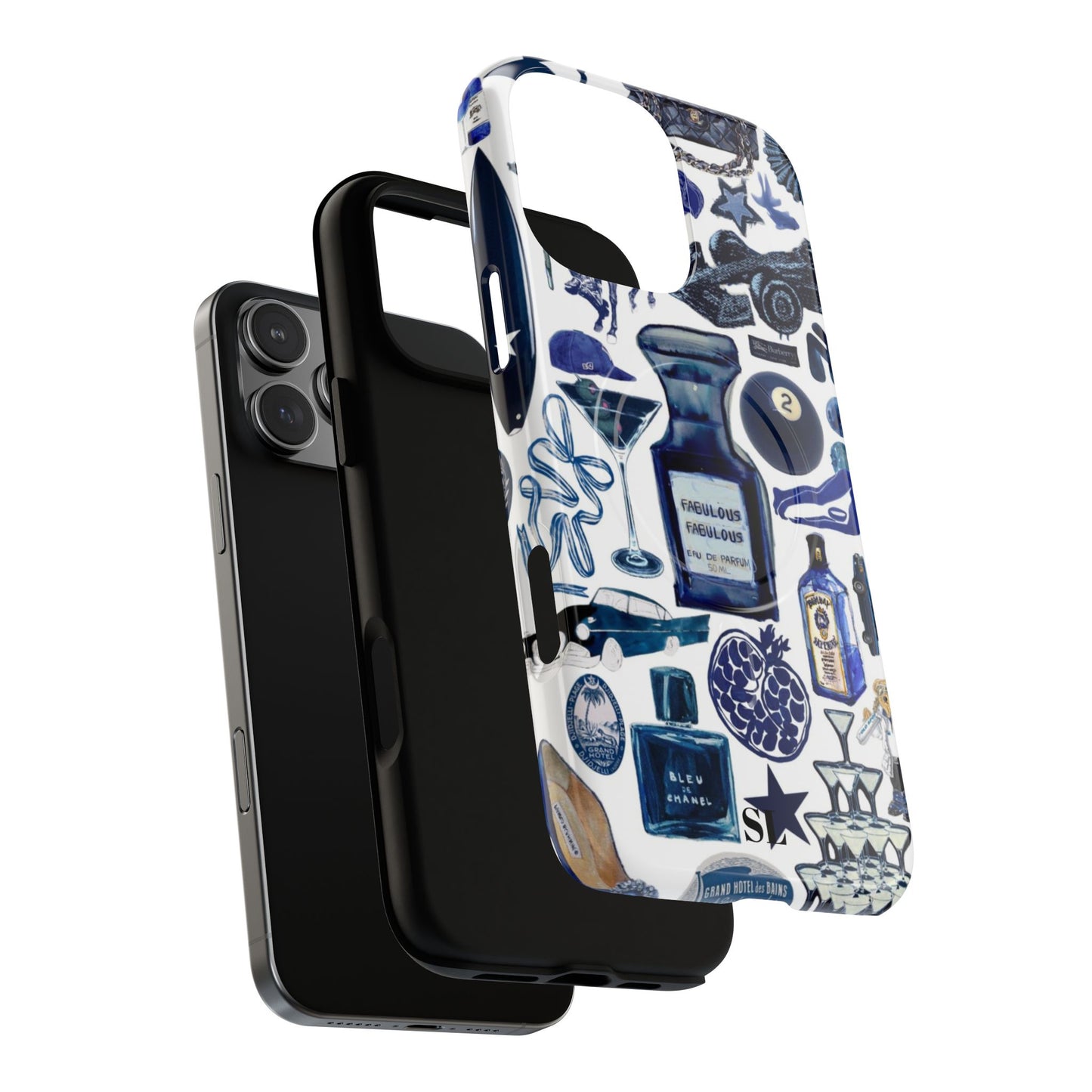 Navy Blue Collage MagSafe Case