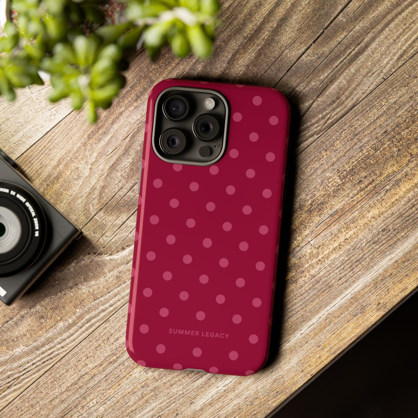Berry Polka Dot iPhone Case