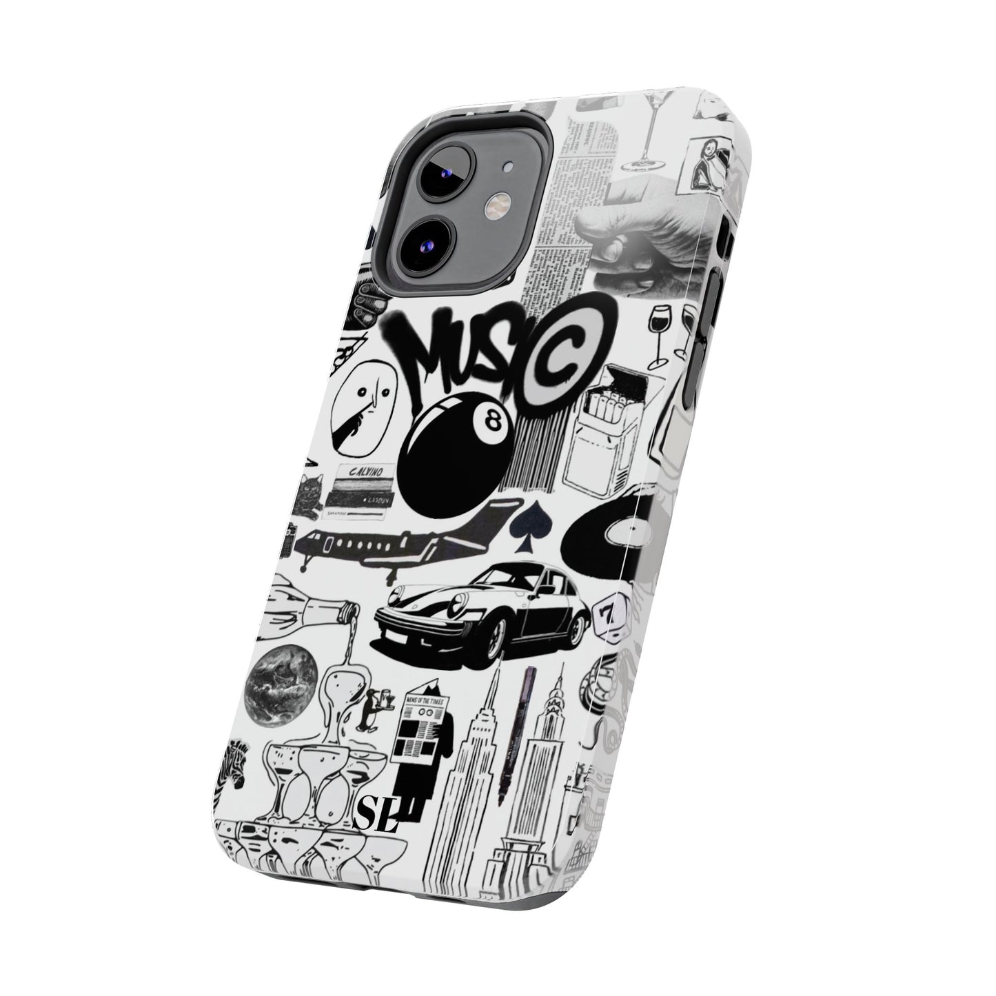 Black and White Collage iPhone Case