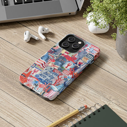 Red, White & Blue iPhone Case