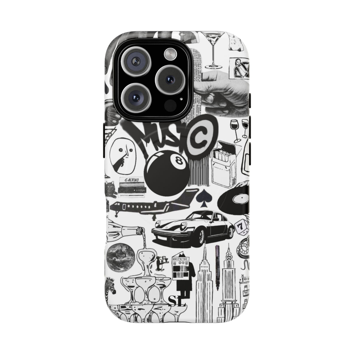 Black and White MagSafe Case