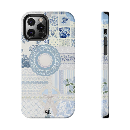 Blue Meadow Patchwork iPhone Case