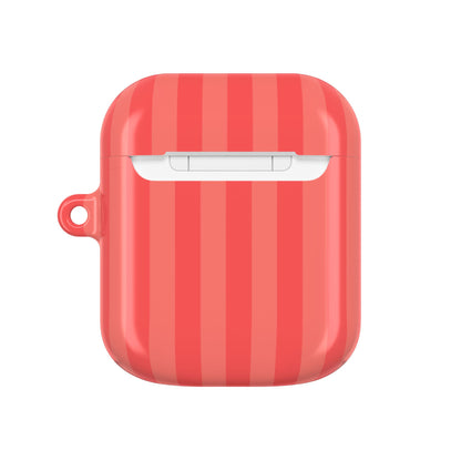 Coral Stripe AirPod Case
