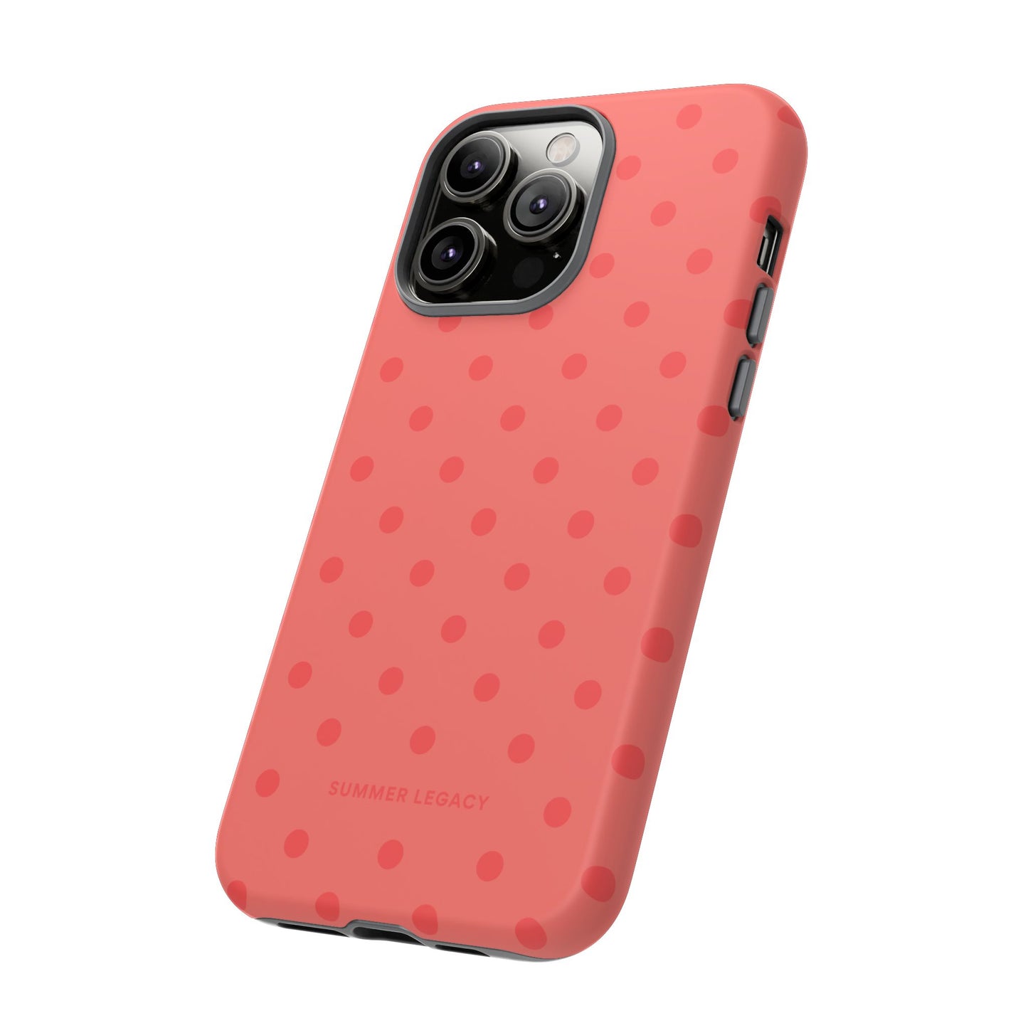 Coral Polka Dot iPhone Case