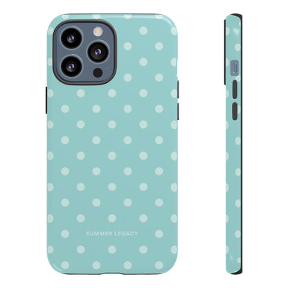 Teal Polka Dot iPhone Case
