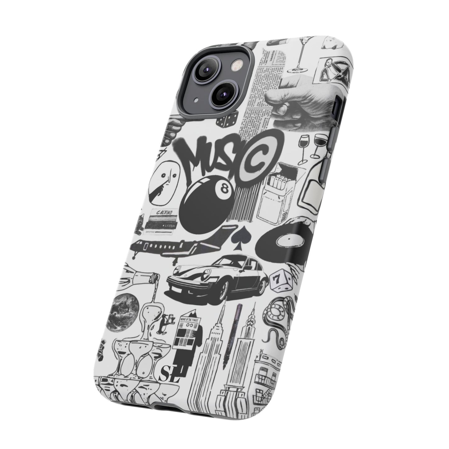 Black and White iPhone Case