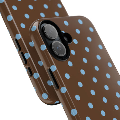 Mocha Polka Dot iPhone Case