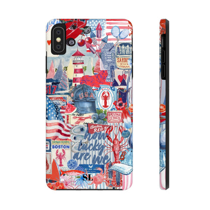 Red, White & Blue iPhone Case