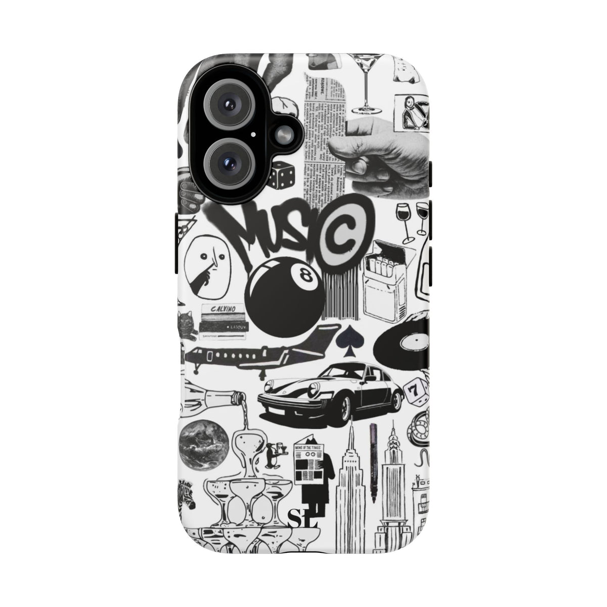 Black and White iPhone Case