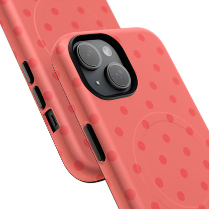 Coral Polka Dot MagSafe Case