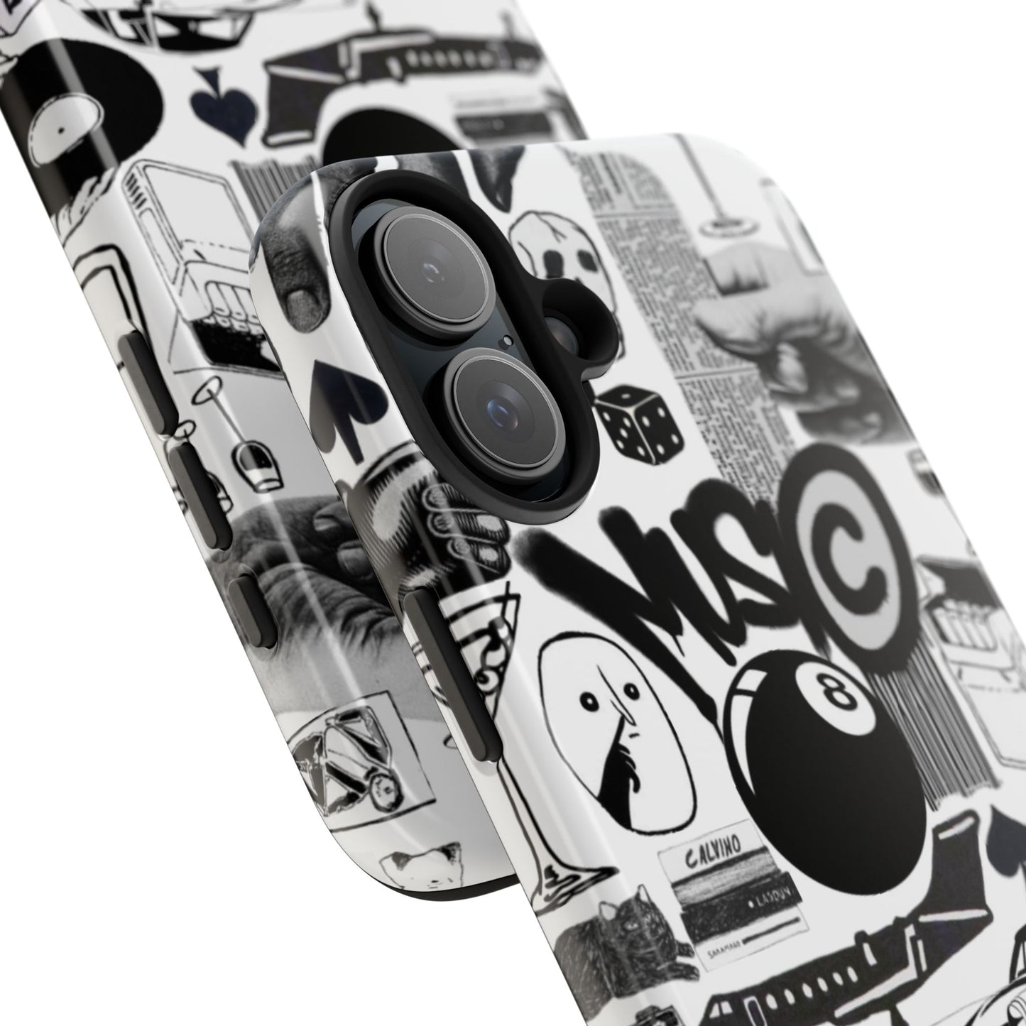 Black and White Collage iPhone Case