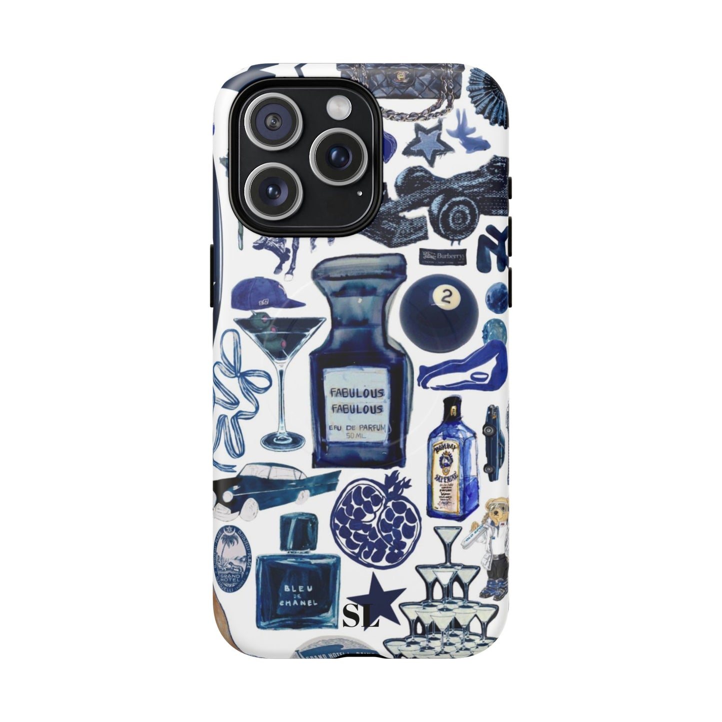Navy Blue Collage MagSafe Case
