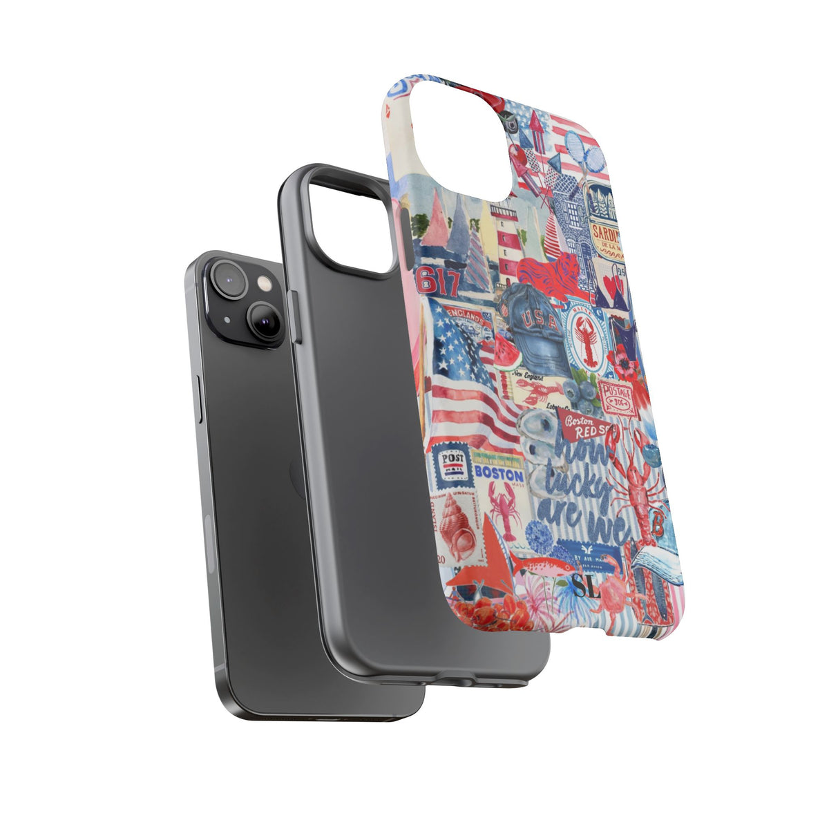 Red, White & Blue iPhone Case