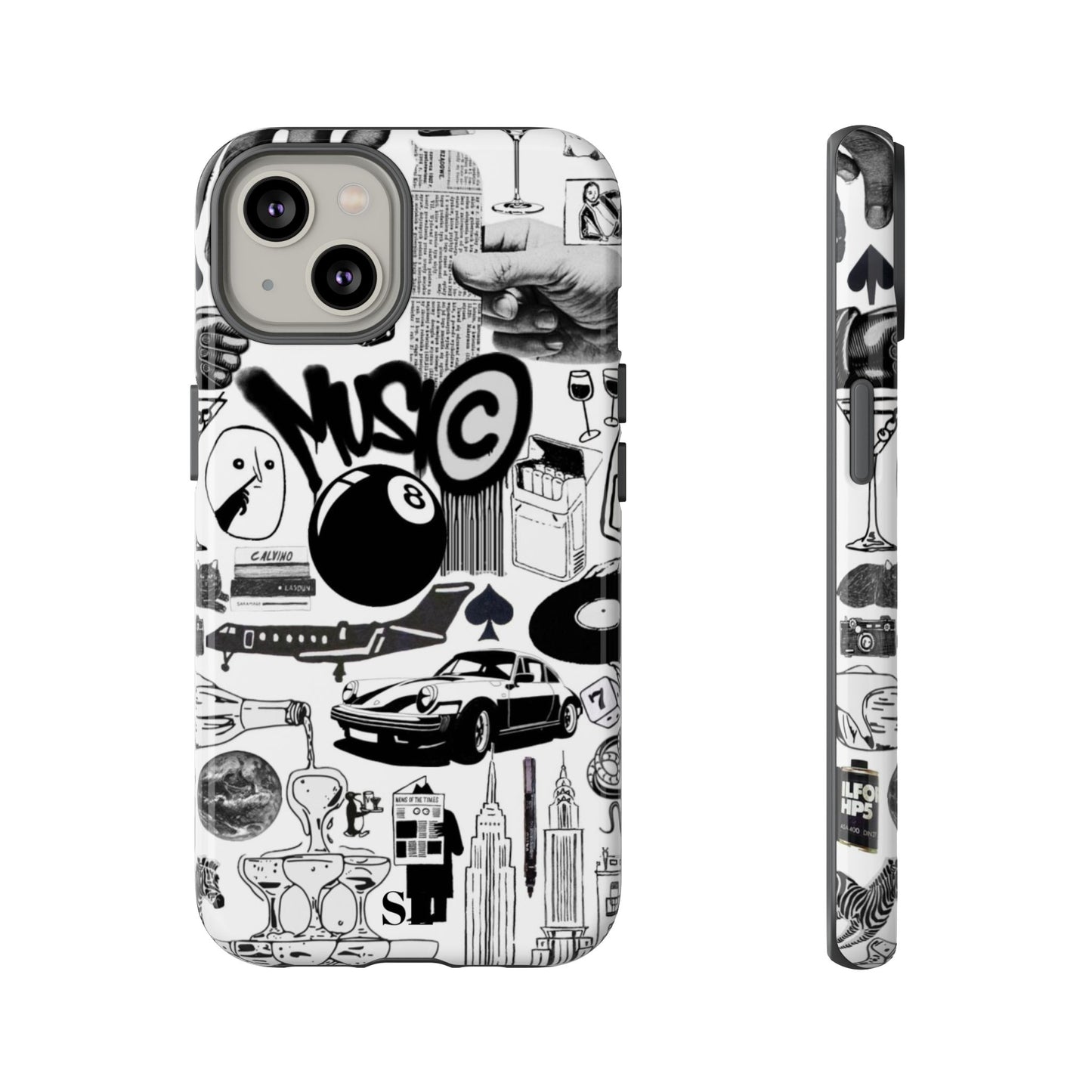 Black and White iPhone Case