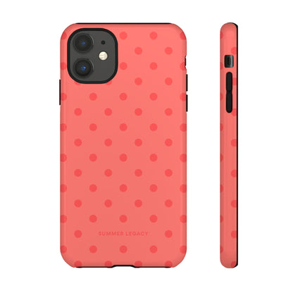 Coral Polka Dot iPhone Case