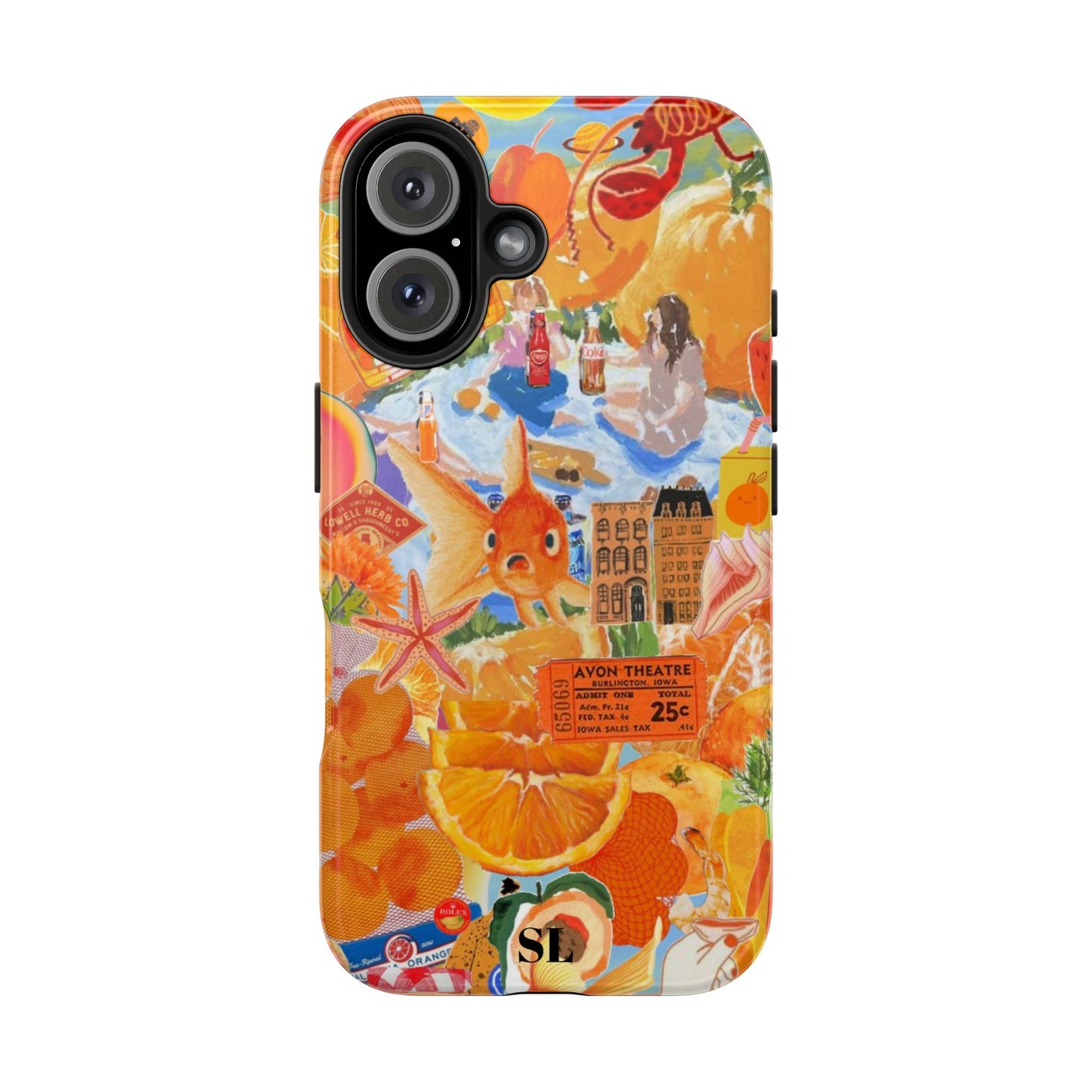 Orange Goldfish Collage iPhone Case