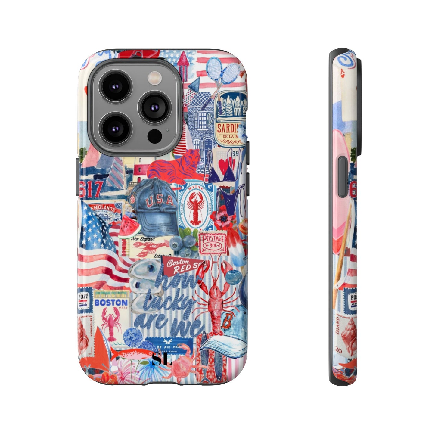 Red, White & Blue iPhone Case