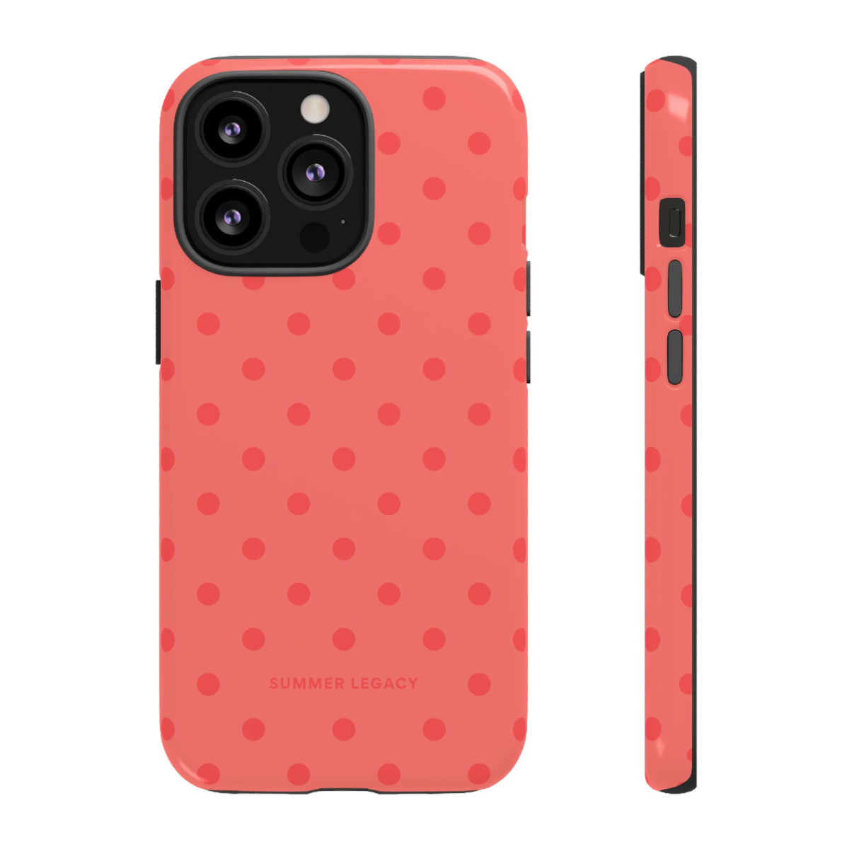 Coral Polka Dot iPhone Case