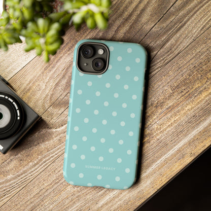 Teal Polka Dot iPhone Case