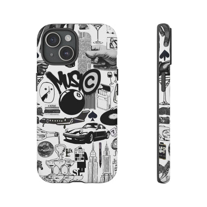 Black and White iPhone Case