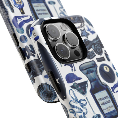Navy Blue Collage MagSafe Case